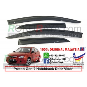Proton Gen2 Gen 2 Hatchback AG Door Visor Air Press Wind Deflector (Small 7cm Width)